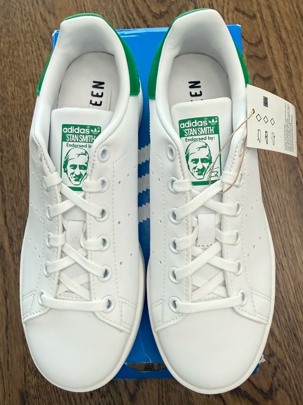 Adidas Kids Stan Smith Sneakers - White/Green - Size 4